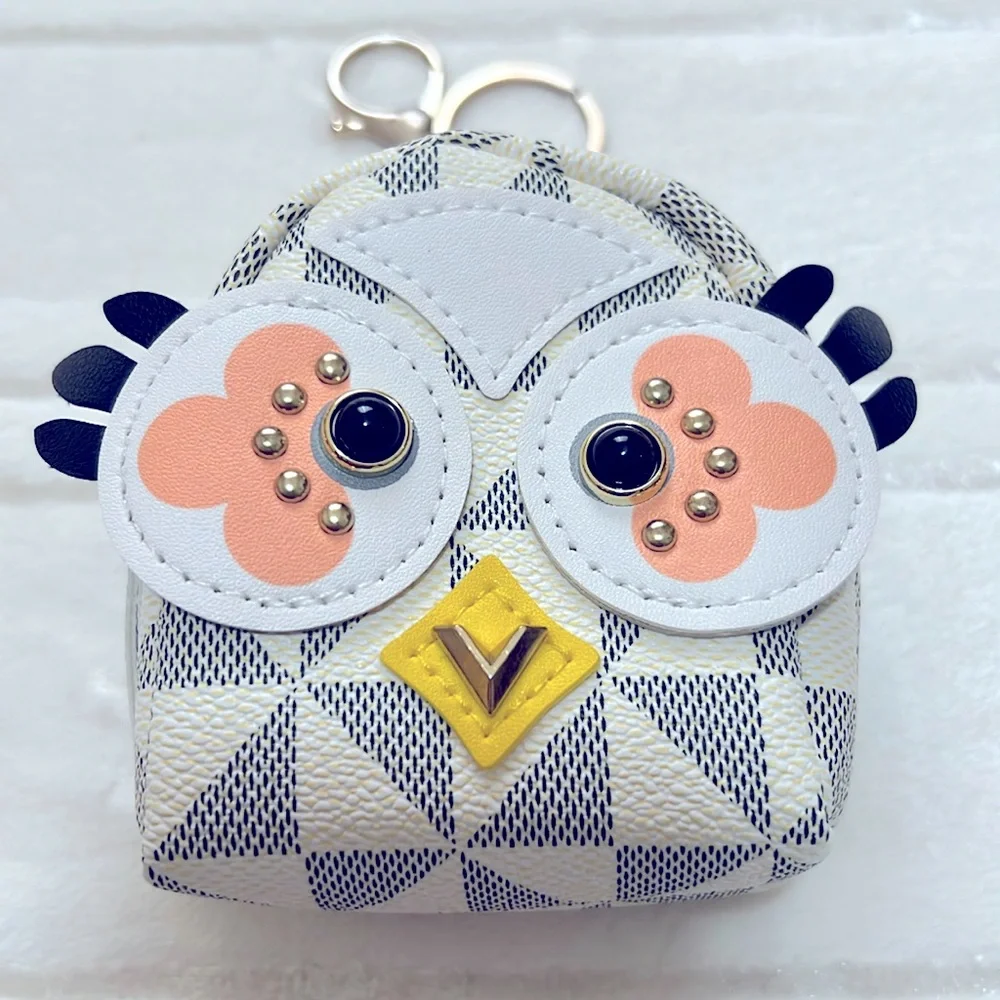 White Owl Mini Backpack Bag Charm / Keychain / Lipstick Holder